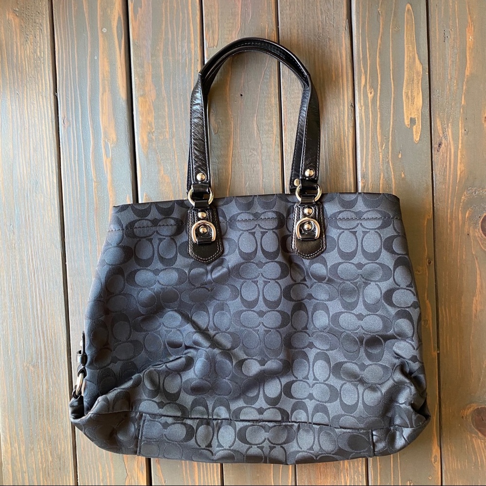 Black Coach Monogram Purse Bag - Picture 4 of 8